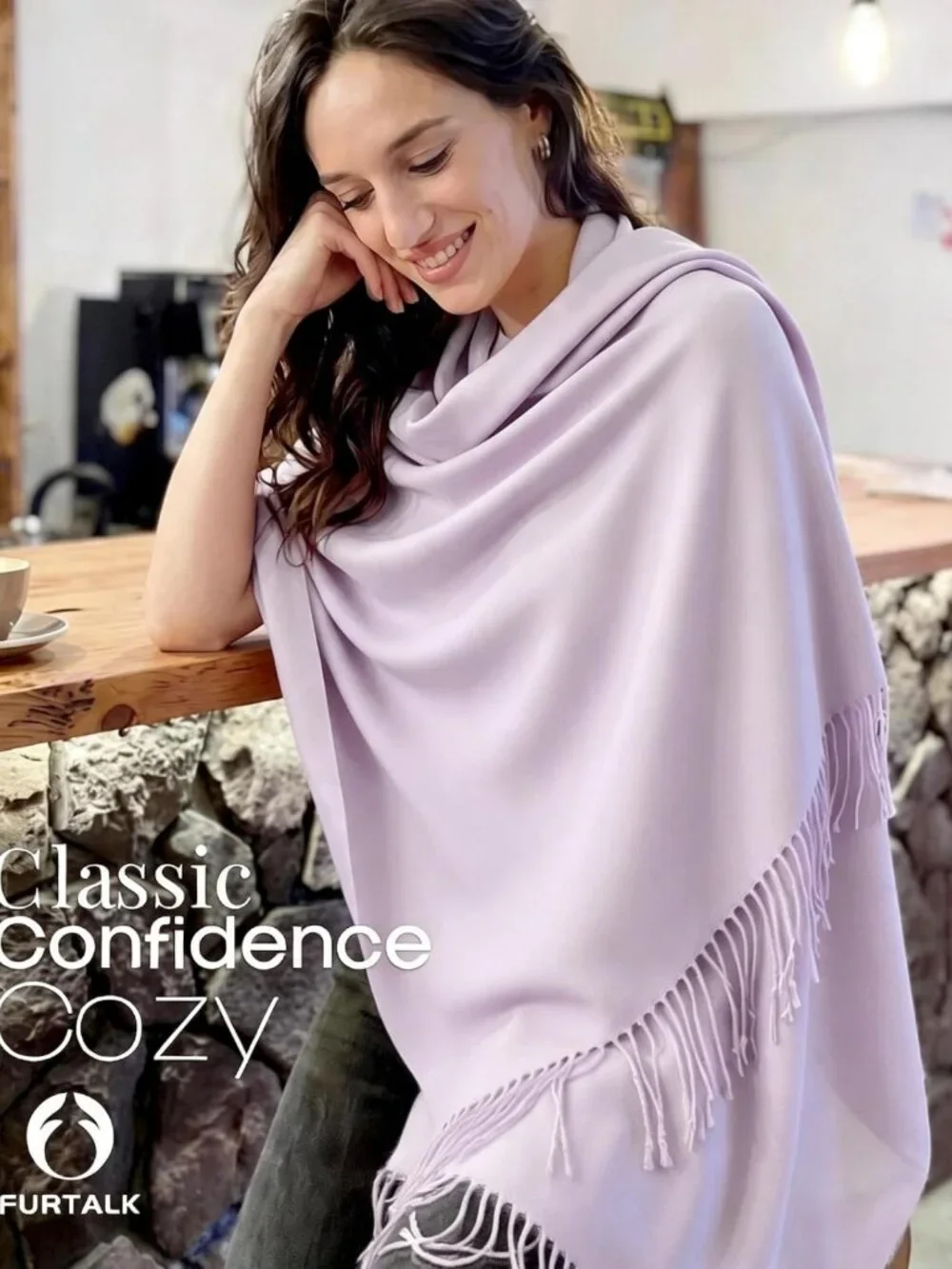 Cozy Cashmere Feel Shawl Wrap Blanket Scarf for Weddings & Special Occasions